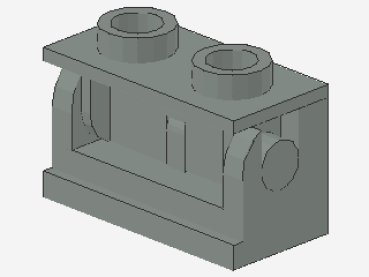 Lego Scharnier Stein 1 x 2 (3937c01) hell grau