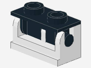 Lego Scharnier Stein 1 x 2 (3937c02) weiß