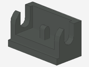 Lego Hinge Brick 1 x 2 (3937) dark gray