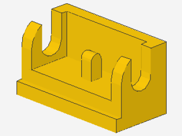 Lego Hinge Brick 1 x 2 (3937) yellow