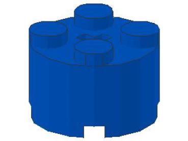 Lego Stein, rund 2 x 2 x 1 (3941) blau