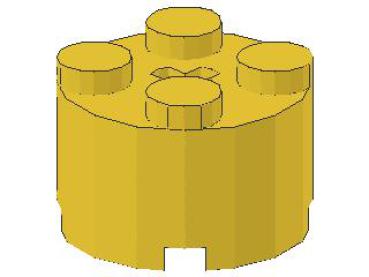 Lego Stein, rund 2 x 2 x 1 (3941) gelb