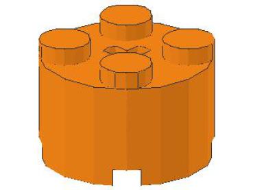 Lego Stein, rund 2 x 2 x 1 (3941) orange