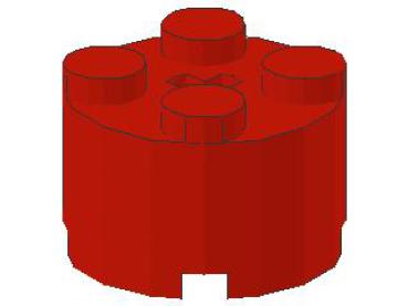 Lego Stein, rund 2 x 2 x 1 (3941) rot