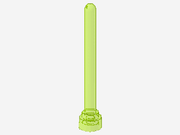 Lego Antenne 4H (3957) tranparent neon grün