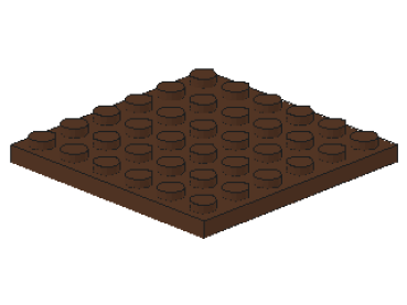 Lego Platte 6 x 6 (3958) braun