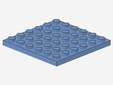 Lego Platte 6 x 6 (3958) mittel blau