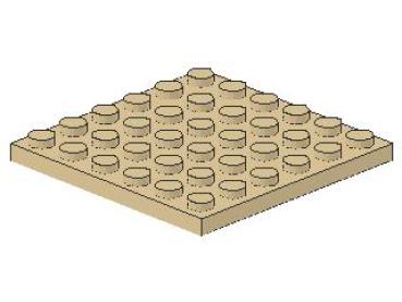 Lego Platte 6 x 6 (3958) tan