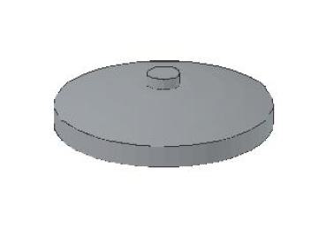 Lego Dish 4 x 4, inverse (3960) light bluish gray