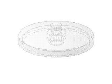 Lego Dish 4 x 4, inverse (3960) transparent