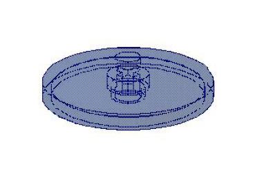 Lego Dish 4 x 4, inverse (3960) transparent dark blue