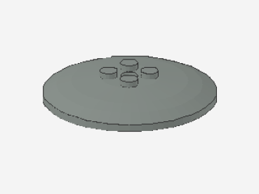 Lego Dish 8 x 8, inverse (3961) light gray