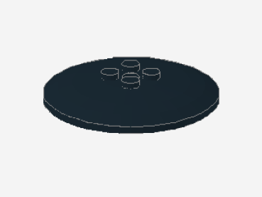 Lego Dish 8 x 8, inverse (3961) black