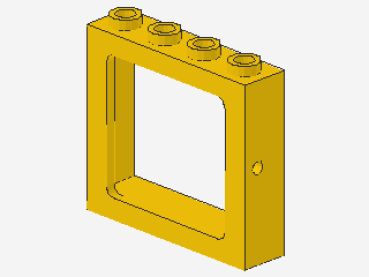 Lego Fenster 1 x 4 x 3 (4033) Zug, gelb