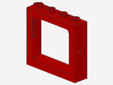 Lego Fenster 1 x 4 x 3 (4033) Zug, rot