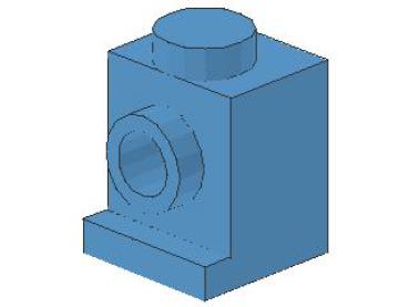 Lego Stein, modifiziert 1 x 1 x 1 (4070) mittel blau