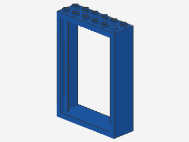 Lego Door Frame 2 x 6 x 7 (4071) blue