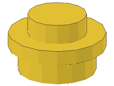 Lego Platte 1 x 1 (4073) rund, gelb