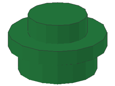 Lego Platte 1 x 1 (4073) rund, grün