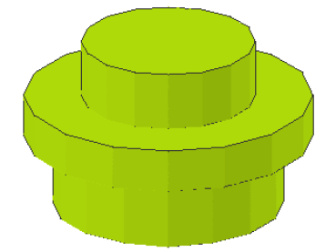 Lego Plate 1 x 1 (4073) round, lime