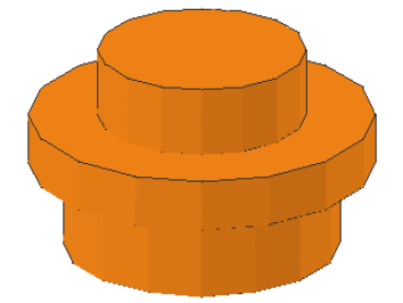 Lego Plate 1 x 1 (4073) round, orange
