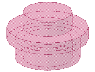 Lego Plate 1 x 1 (4073) round, transparent dark pink