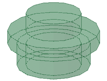 Lego Plate 1 x 1 (4073) round, transparent green