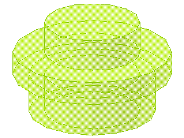 Lego Plate 1 x 1 (4073) round, transparent neon green