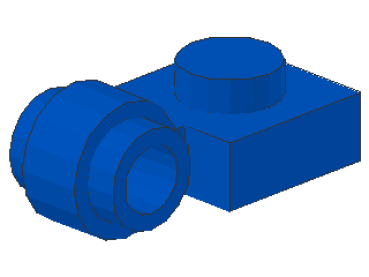 Lego Platte, modifiziert 1 x 1 (4081b) blau