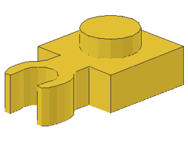 Lego Platte, modifiziert 1 x 1 (4085a) gelb