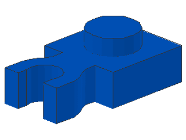 Lego Platte, modifiziert 1 x 1 (4085c) blau