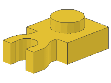 Lego Plate, modified 1 x 1 (4085c) yellow