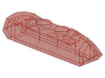 Lego Slope Stone, curved 4 x 1 (40996) transparent red