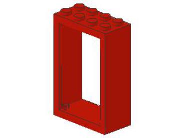 Lego Door Frame 2 x 4 x 5 (4130) red