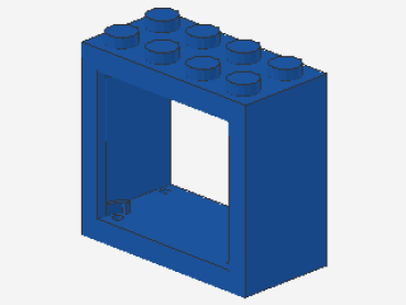 Lego Window 2 x 4 x 3 (4132) blue