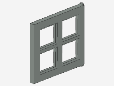 Lego Pane for Window 2 x 4 x 3 (4133) light gray