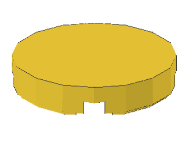 Lego Tile 2 x 2 (4150) round, yellow