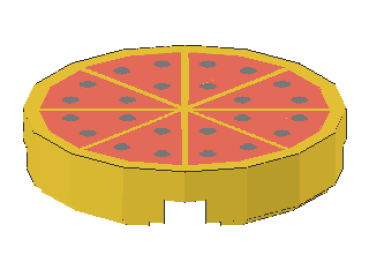 Lego Tile 2 x 2, round, decorated (4150p02)