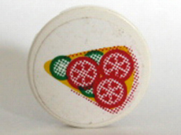 Lego Tile 2 x 2, round, decorated (4150pb056)