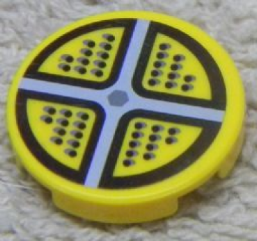 Lego Tile 2 x 2, round, decorated (4150pb156)