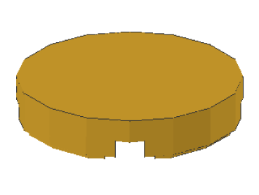 Lego Tile 2 x 2 (4150) round, pearl gold