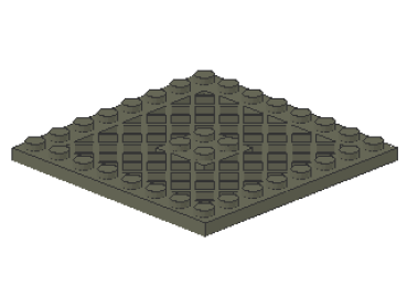 Lego Platte, modifiziert 8 x 8 (4151a) dunkel grau