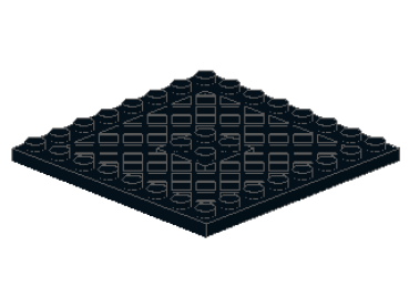 Lego Platte, modifiziert 8 x 8 (4151a) schwarz