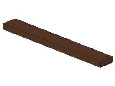 Lego Tile 1 x 8 (4162) brown