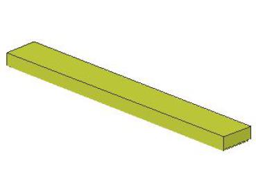 Lego Tile 1 x 8 (4162) medium lime