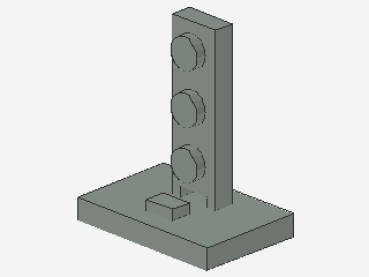 Lego Bracket 3 x 2 - 1 x 3 (4169) light gray