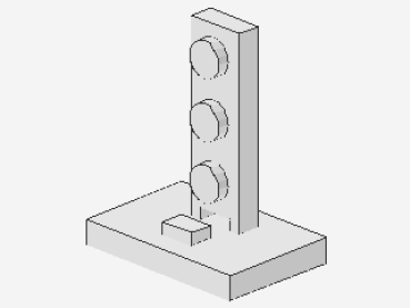 Lego Bracket 3 x 2 - 1 x 3 (4169) white