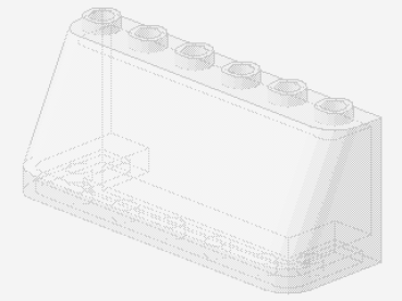 Lego Windscreen 2 x 6 x 2 (4176) transparent