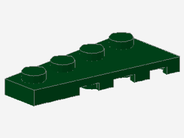 Lego Wedge Plate 4 x 2 (41770) dark green