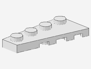 Lego Wedge Plate 4 x 2 (41770) white